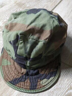1988 USMC 8-Point Utility Cover | Marine Corps BDU Cap EGA Size Small